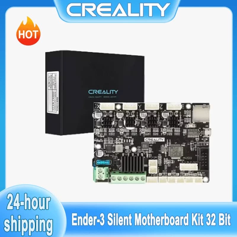Creality Ender 3 Upgraded Silent Motherboard Kit 32-Bit High Performance V4.2.7 TMC2225 Driver Marlin 2.0.1 for 3D Printer