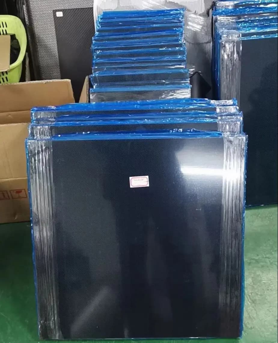 High Strength Pure Carbon Fiber Panel Light Material 800X800mm 0.5mm 1/1.5/2/2.5/3/4/5/6mm Thickness