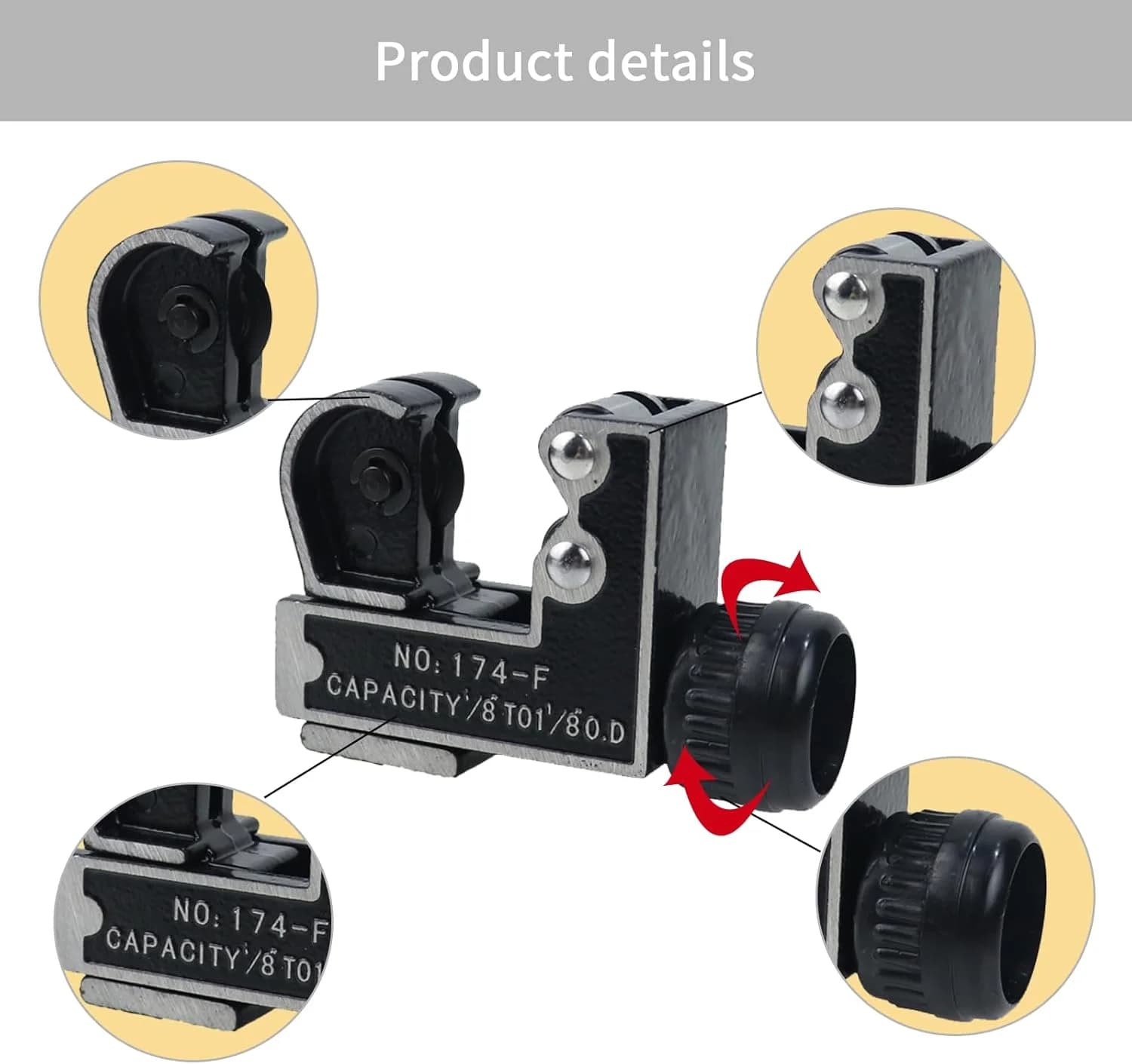 Tagliatubi 3-28mm in Lega di Zinco Leggera, Tagliatubi V2 per Tubi in Rame, Tagliatubi a Freccia