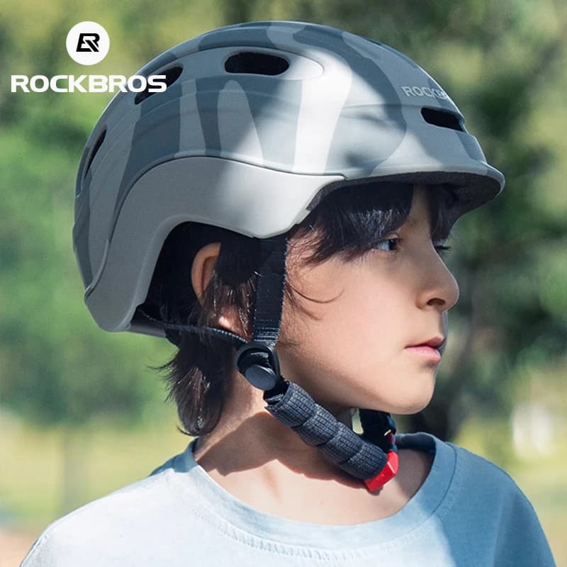 Kids Bike Helmet ROCKBROS, Breathable, Adjustable, for Boys and Girls, with EPS Road, for MTB, Road, Scooter and Hoverboard