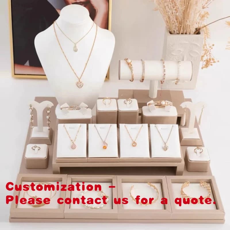 Espositore per Gioielli in Resina custom.2025 con Illuminazione a LED, Modello a Mano per Collane, Bracciali, Orecchini e Anelli con Supporto a Rilievo