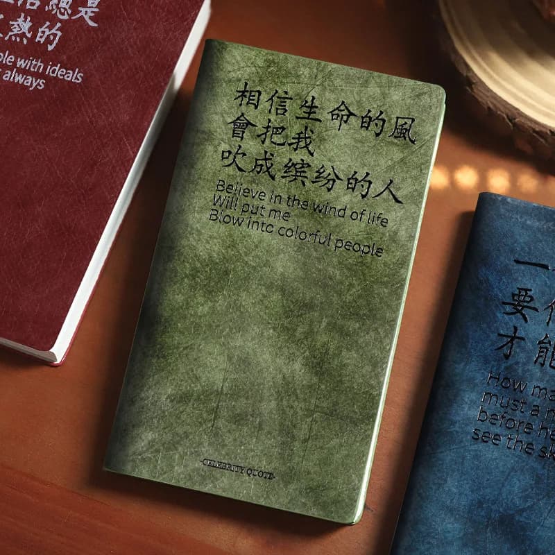 Diario di Poesia, Quaderno Vuoto, Agenda per Timbri di Viaggio, Planner Artistico Semplice, Libro Tascabile Portatile per Scrittura e Ricordi