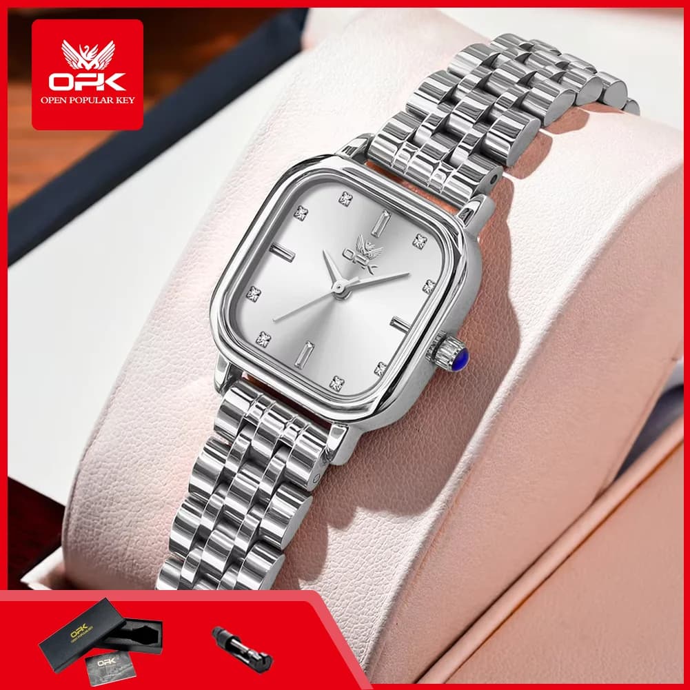 OPK 8178 Women's Watches with Stainless Steel Strap, Waterproof, Minimalists, Elegant, Original Wrist Watch for Women's Quartz