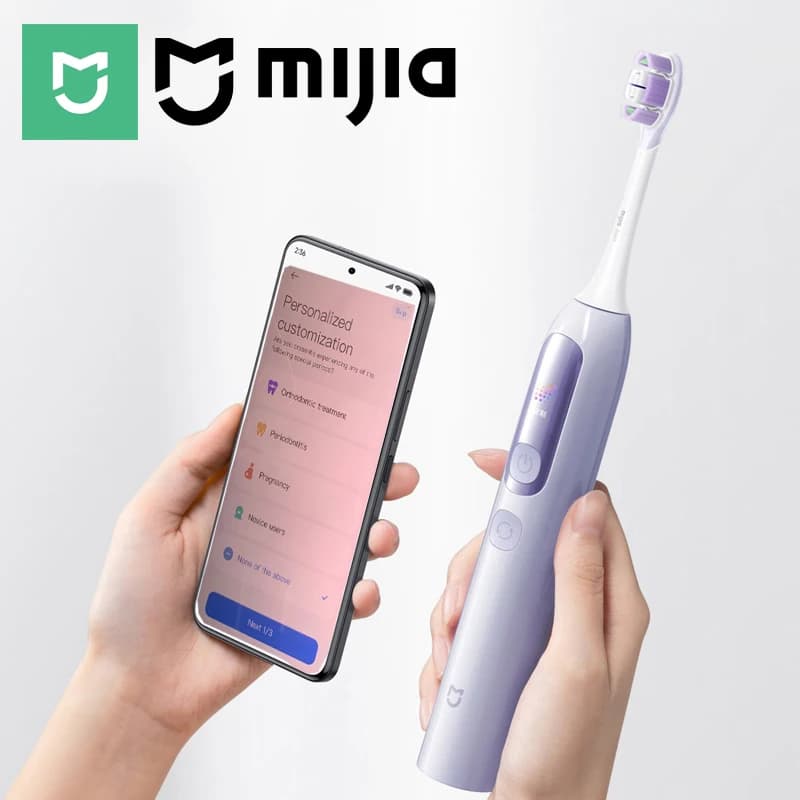 MIJIA Smart Servo-Oscillation Pro electric toothbrush, IPX8 waterproof and with travel block, battery life 180 days, app control