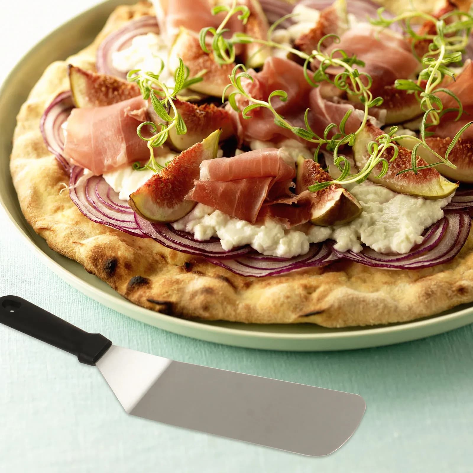 Set di 3 spatole per pizza in acciaio inossidabile, per la cottura, accessori per forno, perforate.