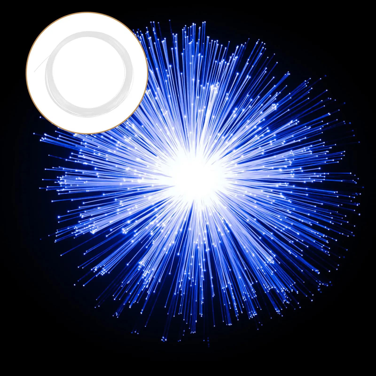 Catena di Luci in Fibra Ottica Premium a Energia Solare per Decorazione Giardino, Prato, Esterni e Interni, Lampada in Fibra Ottica