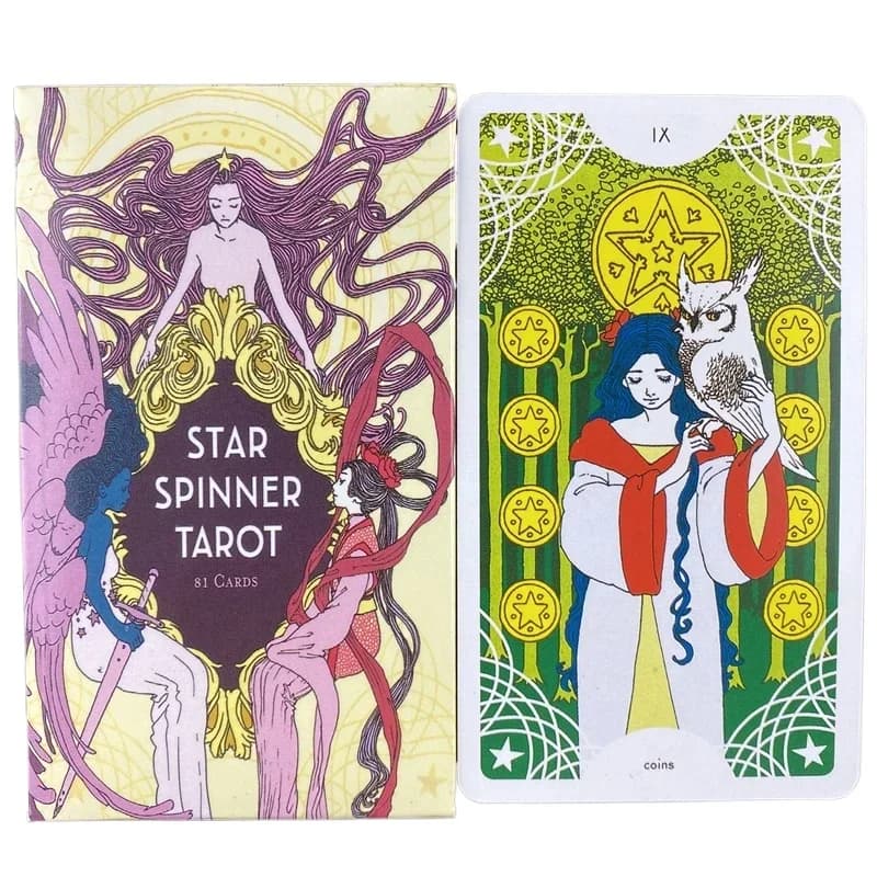 Star Spinner Tarocchi Versione inglese Mazzo da tavolo Tarocchi Oracle Card Divertimento che gioca Divinazione Destino Giochi da tavolo Guida PDF strega