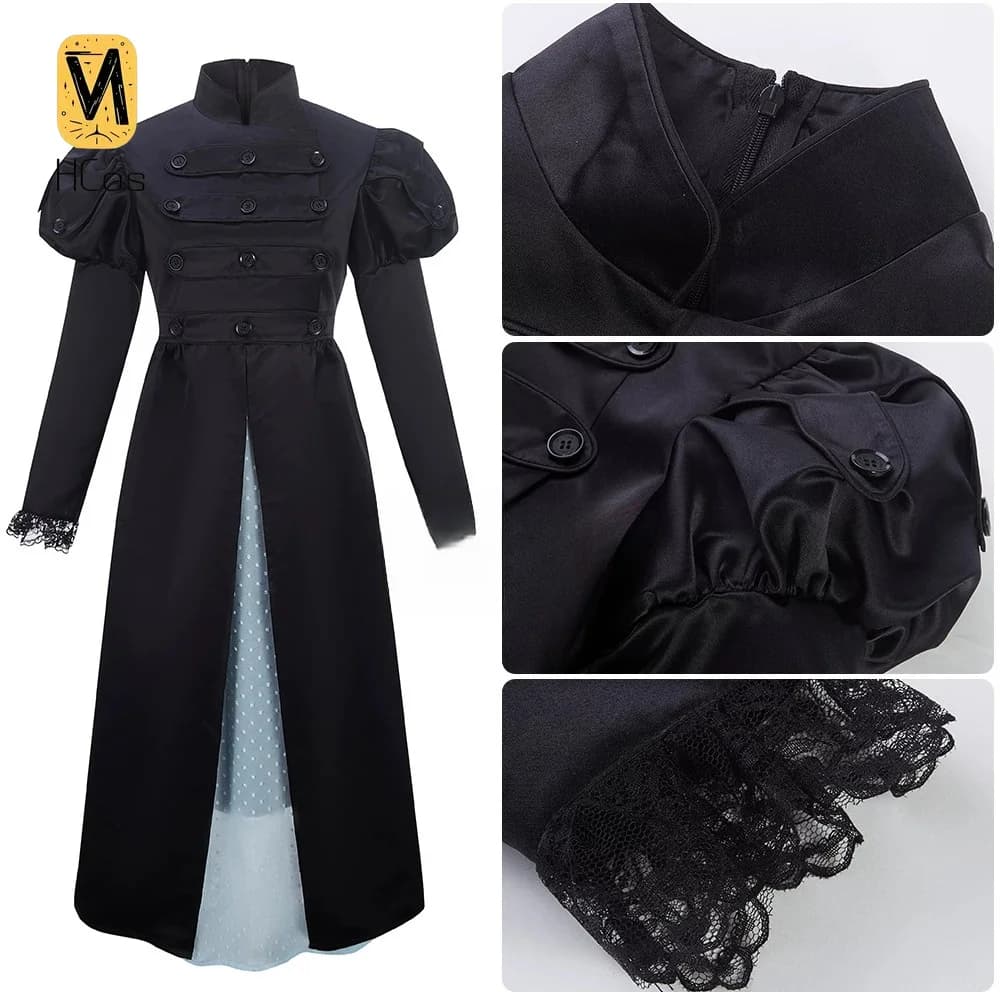 Hamilton Eliza Cosplay Full Set 18th Century Colonial Robe A La Francaise Structured Corset Bodice Lace Cuff Long Flared Skirt