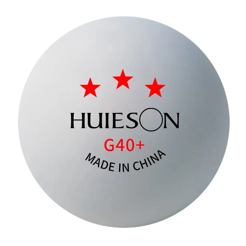 10 Palline da Ping Pong Huieson Nuove in Plastica ABS 3 Stelle 2.8g 40+mm per Allenamento e Partite