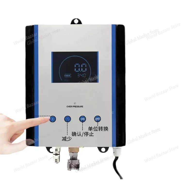 Gonfiatore per pneumatici per auto completamente automatico, mini macchina per rifornimento con display digitale a parete, negozio di pneumatici con pompa d'aria e negozio di riparazioni auto