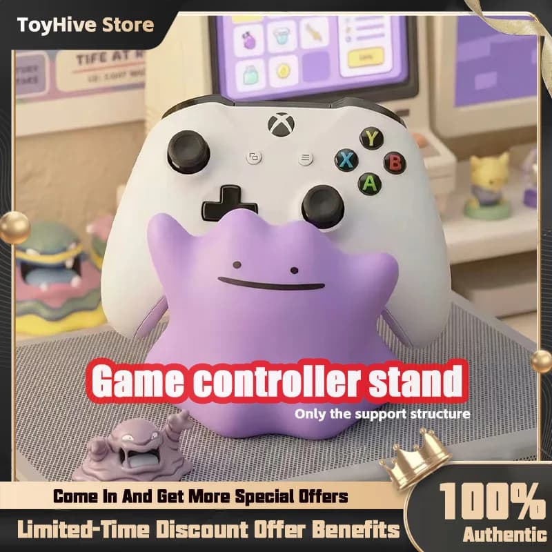 【In Stock】Pokemon Ditto Universal Game Controller Stand Desktop Display Holder Compatible For Xbox Ps5 Switch Gaming Decor Gift