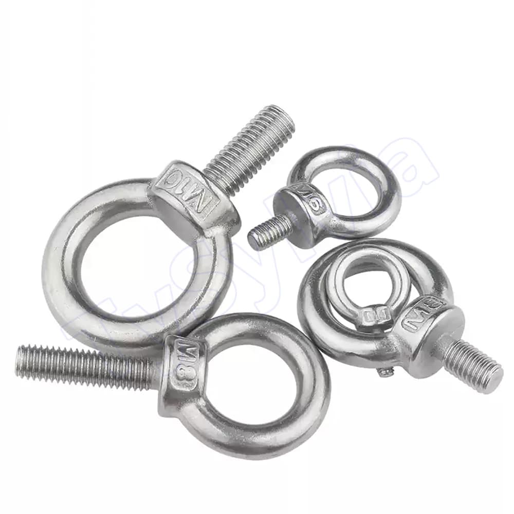 304 Stainless Steel A2 Marine Lifting Eye Screws Ring Loop Hole for Cable Rope Eyebolt M3 M4 M5 M6 to M12