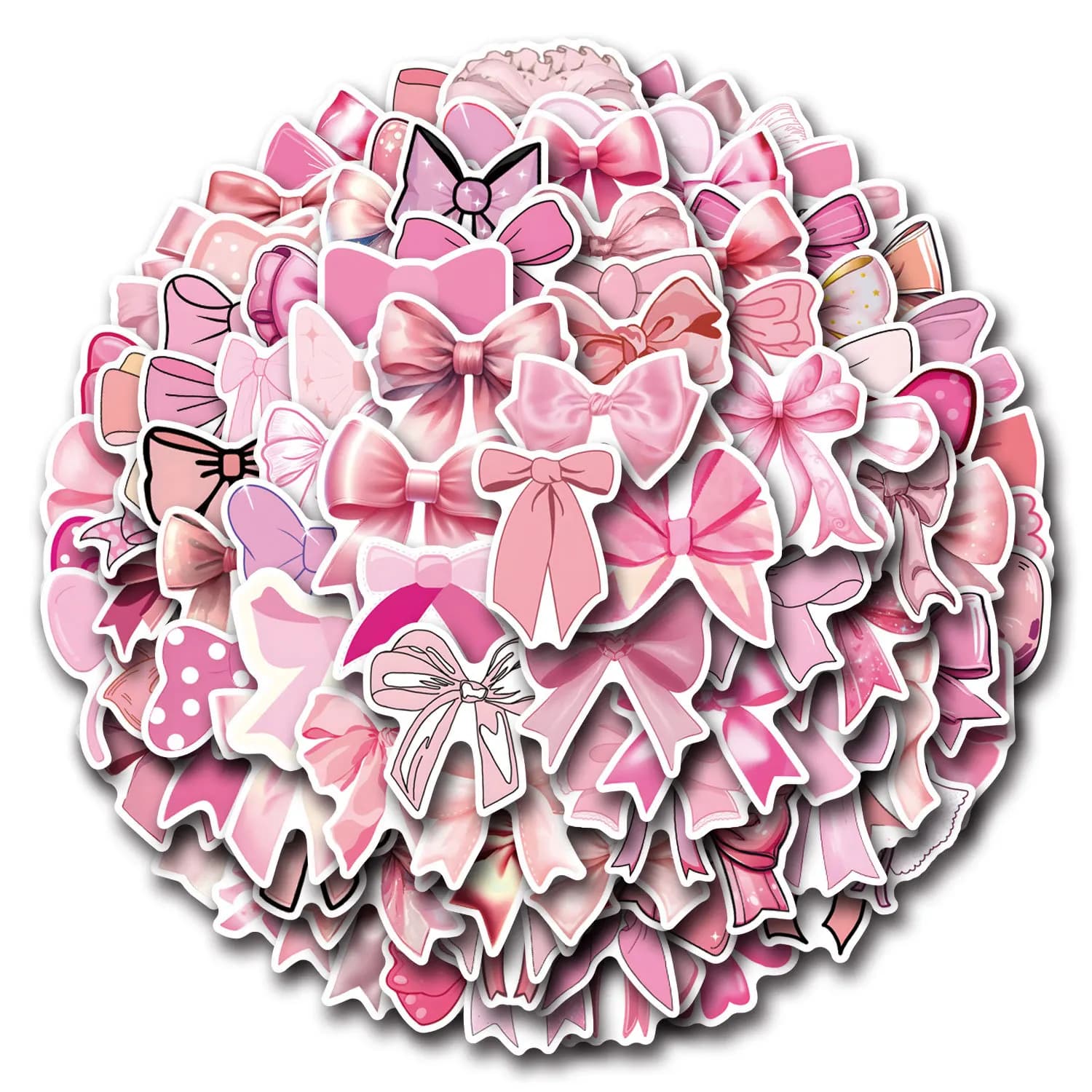 110 pezzi adesivi bowknot rosa decorazione graffiti coquette fiocchi adesivo scrapbook bagagli laptop chitarra bici giocattoli per bambini