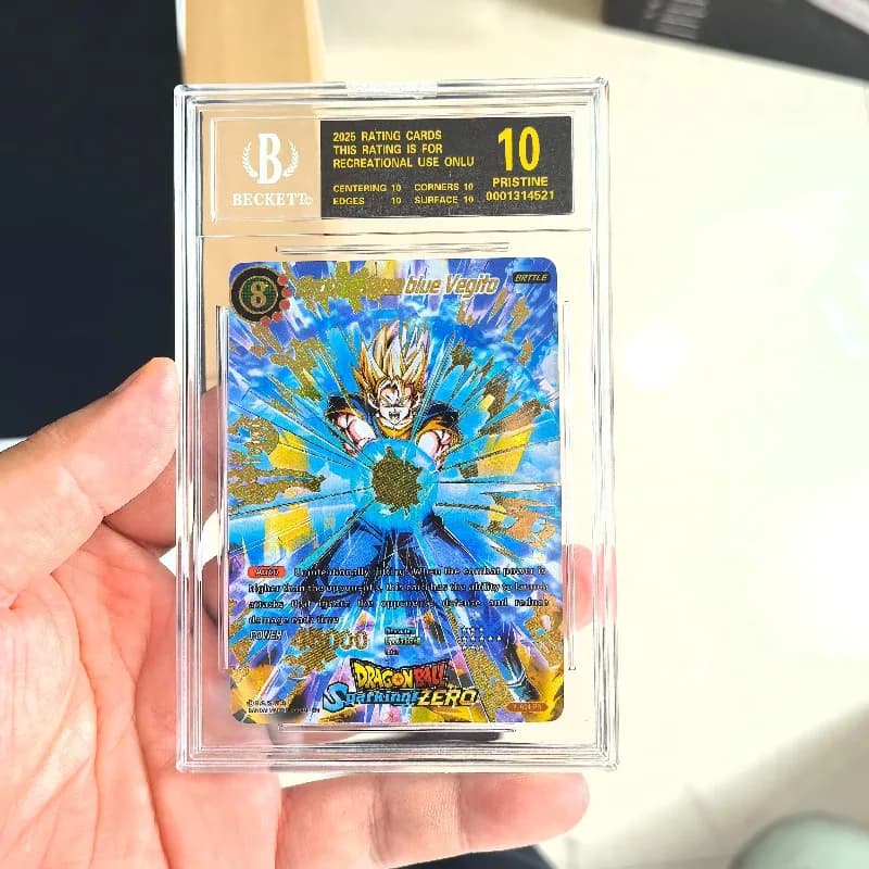 Edizione fai-da-te Versione USA Dragon Ball Anime Gioco Merce Stampata Son Goku Vegetto Jiren Carta da collezione classificata Regalo giocattolo