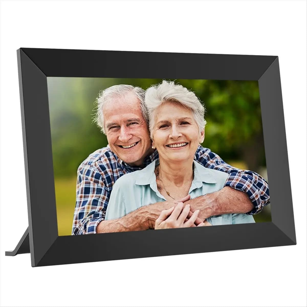 RISE- Cornice digitale per foto da 10,1 pollici, 32 GB, WiFi, con touchscreen IPS, rotazione e condivisione foto tramite APP, Spina US
