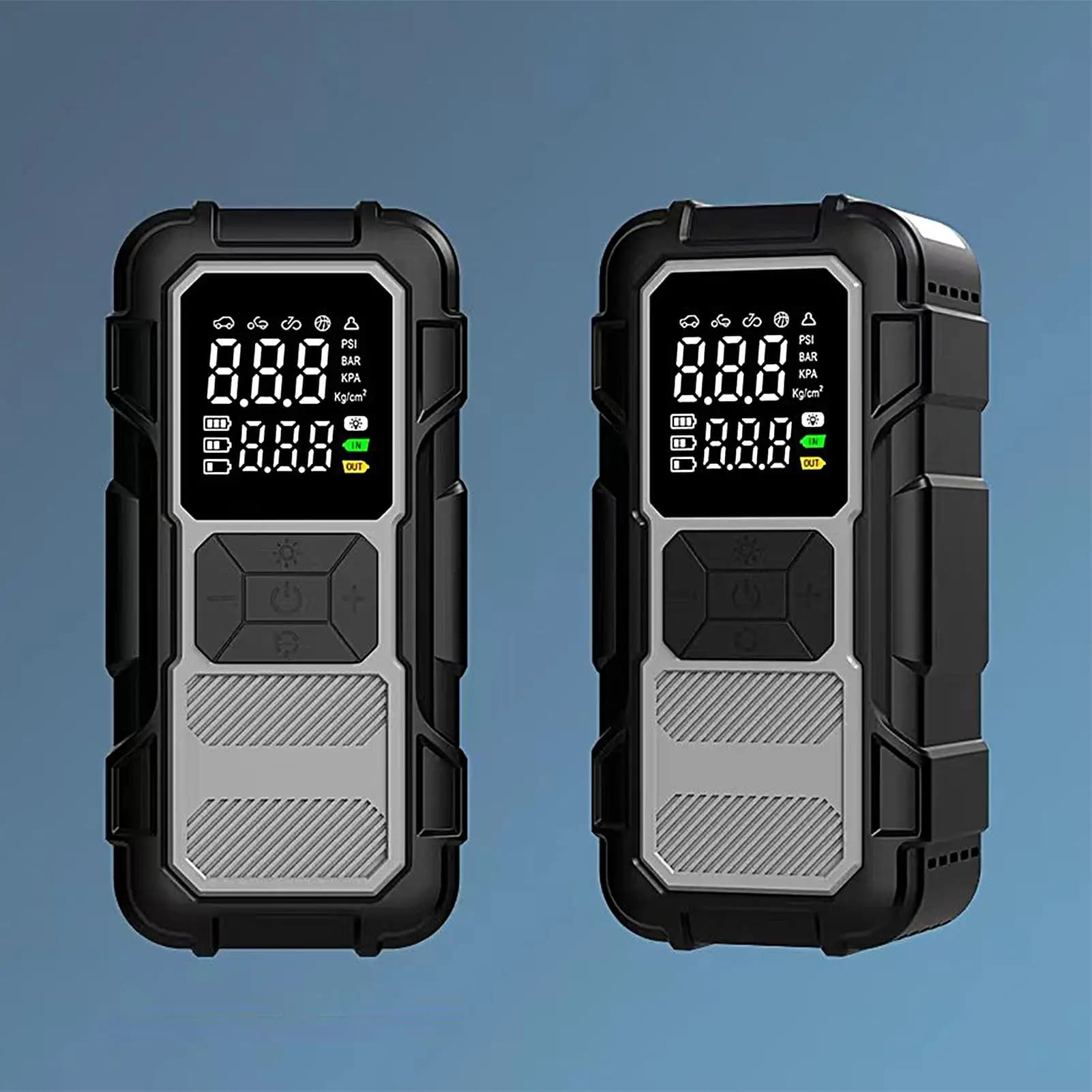 Avviatore di emergenza con compressore d'aria 12V 4000A Accumulatori e caricabatterie di riserva Batteria per auto morta Avviatore di emergenza per gonfiare pneumatici Viaggi lunghi Strada urbana