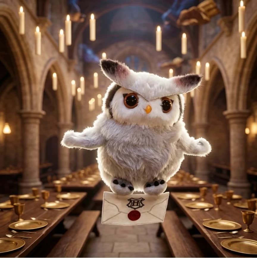 POP MART GONG Harry Potter Owl Plush Series Surprise Mystery Unpack Container Pendant Cute Anime Figure Ornament Gift
