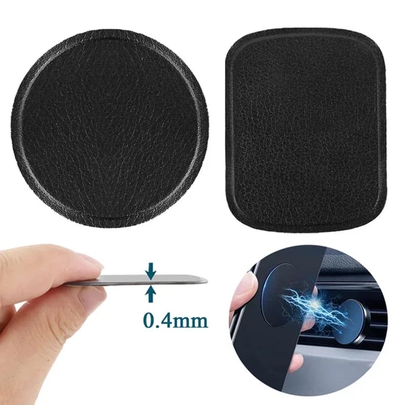 Disco magnetico per supporto per telefono da auto magnete piastra metallica fogli di ferro in pelle per supporto magnetico per presa d'aria staffa per supporto per auto