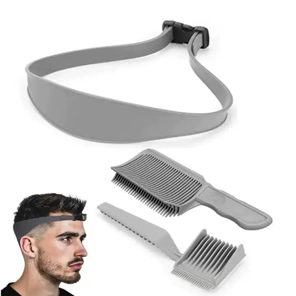 Professional Adjustable Hair Trimming Guide Set Neckline Shaving Template, DIY Self Haircutting System, Tool for Men (3pcs/set)