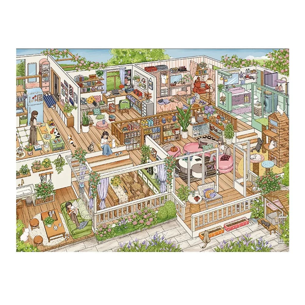 New DIY Oil Painting Street Scene Sticker Self Adhesive Waterproof 3D Street View Stickers Large Size Decorative Stickers