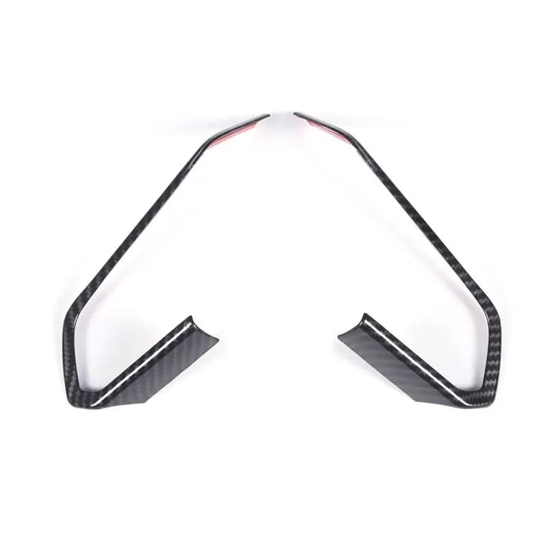Steering Wheel Button Cover Car Steering Wheel Button Trim ABS Carbon Fiber For Corvette C8 2020-2023-A97E