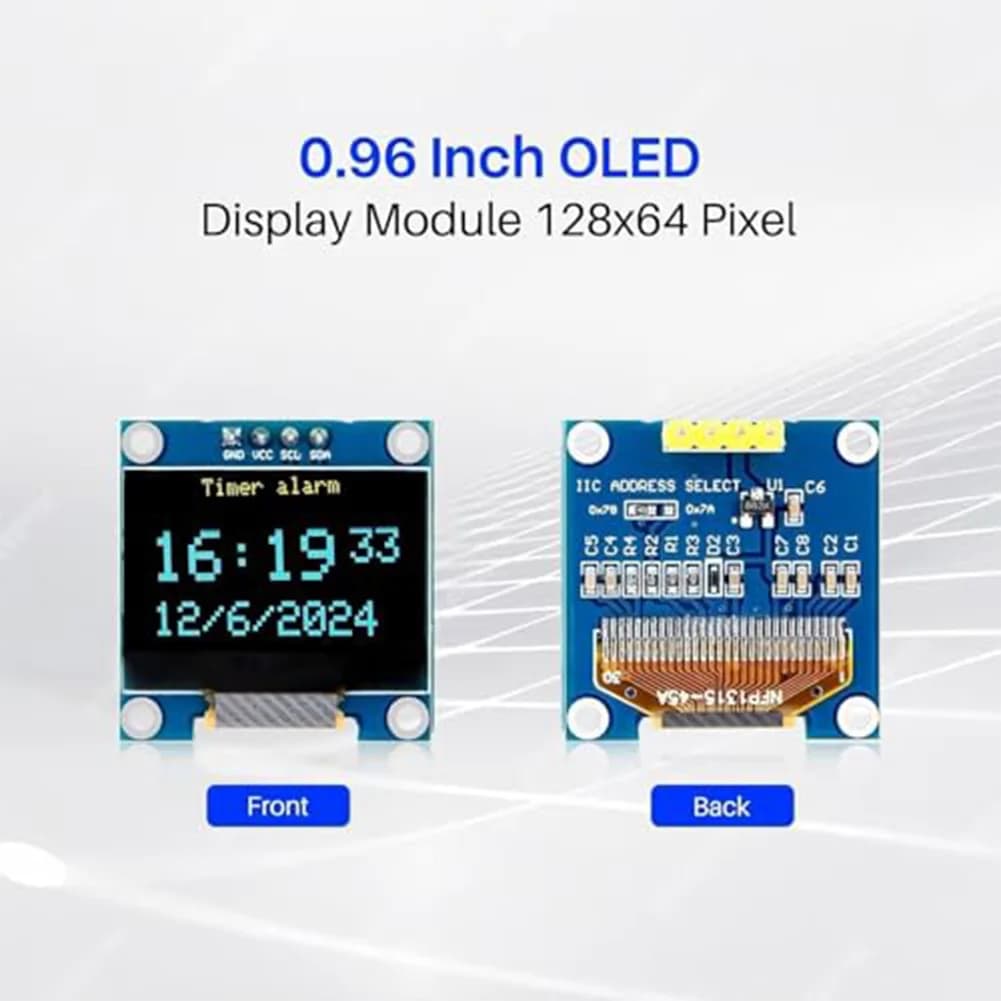 3 Pieces OLED Display from 0,96 Inch 128x64 I2C Screen for Arduino, Raspberry Pi, MEGA, STM32, ESP32