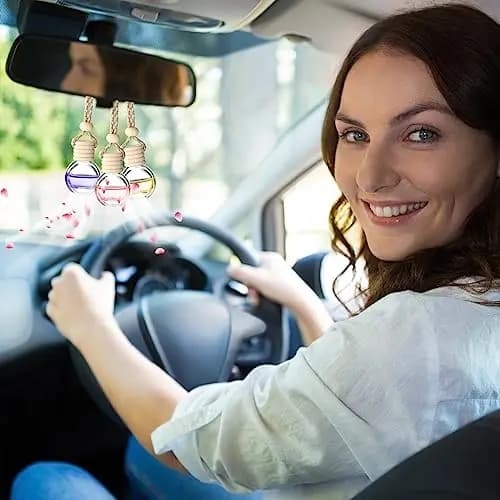100pcs 10ml Refillable Clear Glass Car Hanging Diffusers With Wooden Stopper And Rope For Essential Oils Aromatherapy Decor