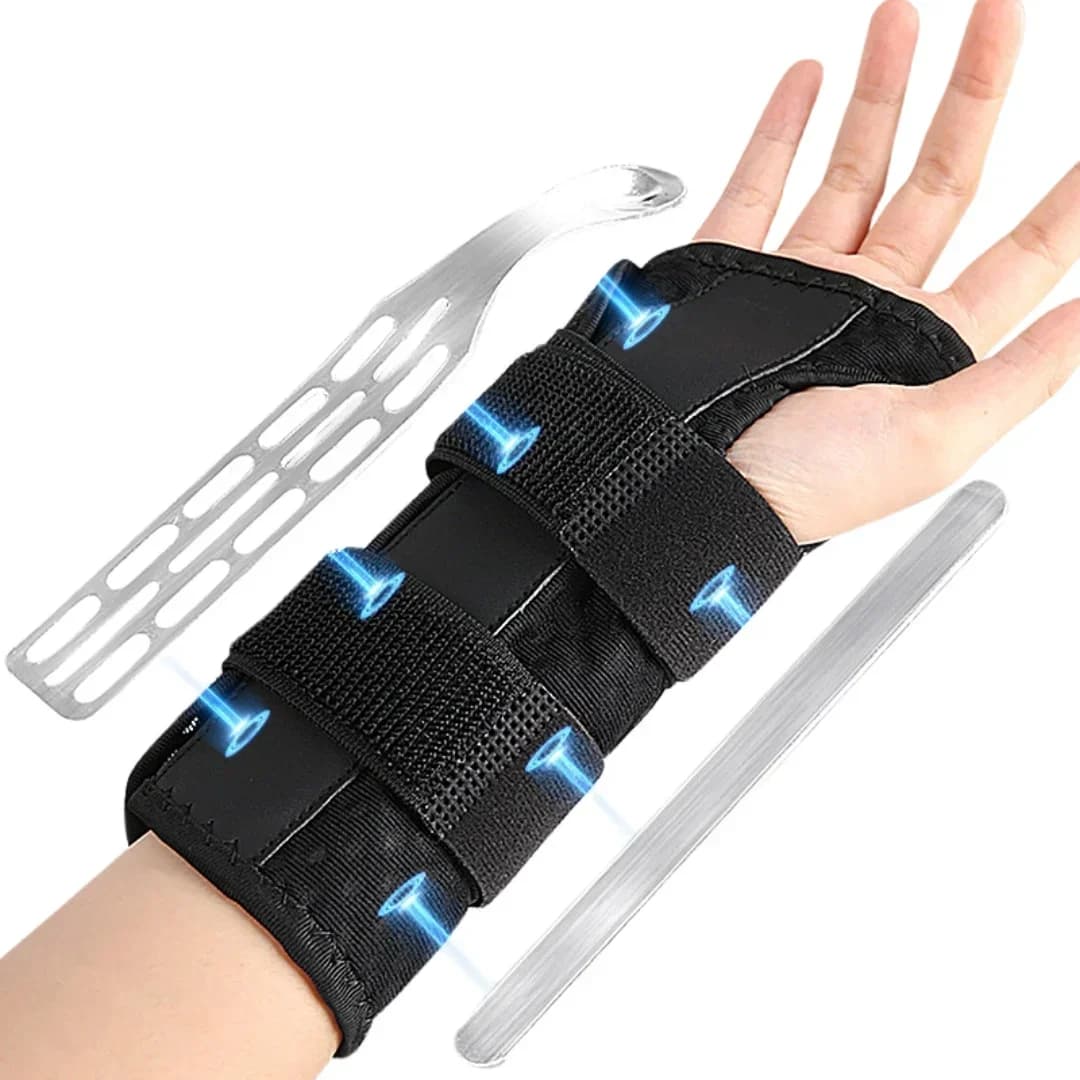 Protezione per il polso regolabile Supporto per il polso del palmo Tutore per il polso Stecca per il polso con cinturino avvolgente Protezione per il polso Attrezzatura per la protezione sportiva