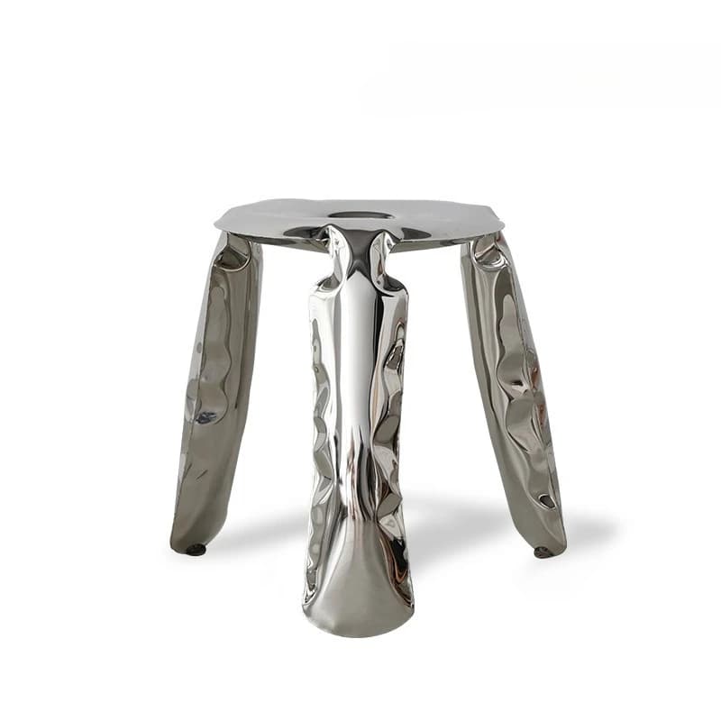 Household Stainless Steel Balloon Stool Three Legged Shoe Changing Stool Household Round Stool