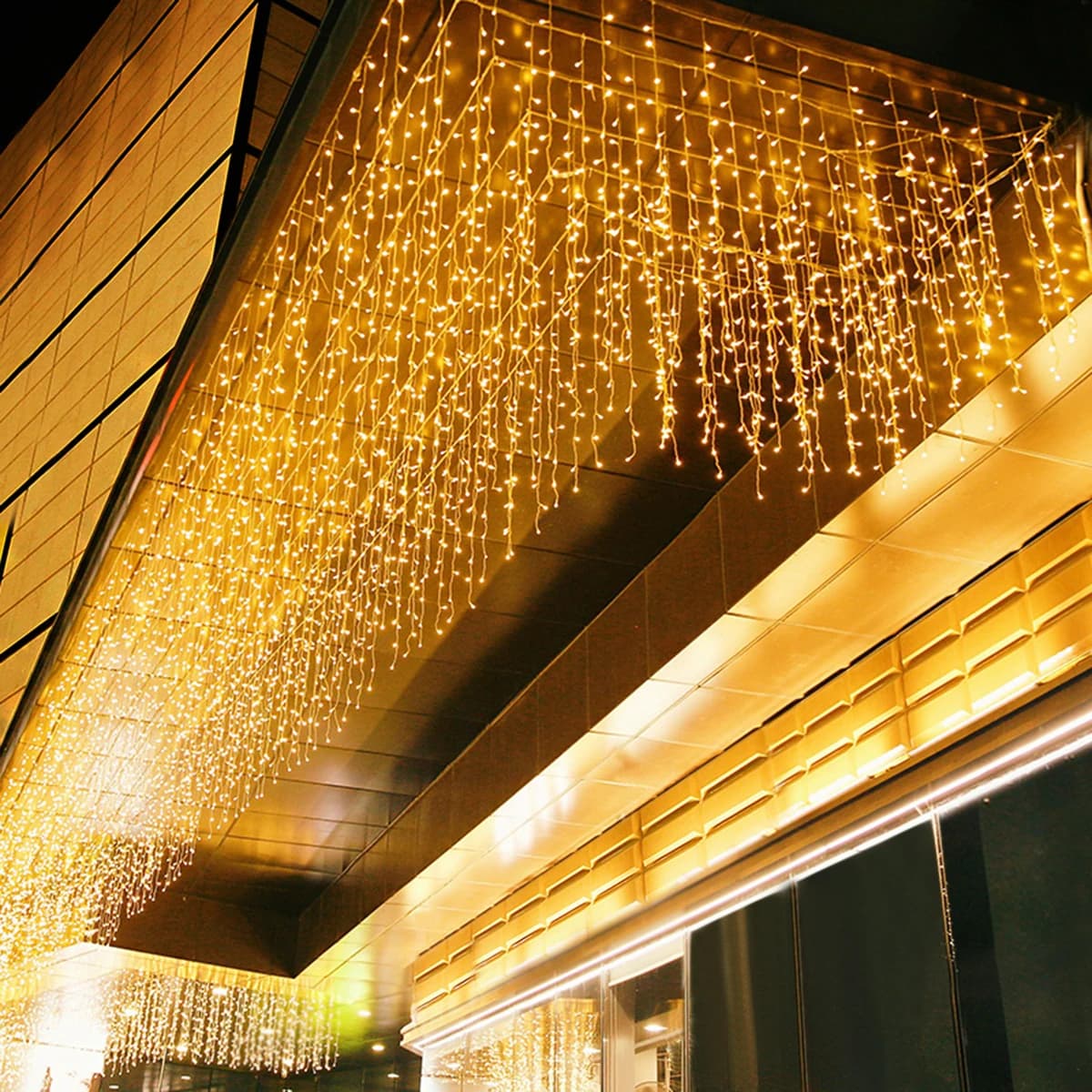 5M Luce di Natale Goccia esterna 0.4-0.6m LED Ghirlanda Tenda Ghiacciolo Luce della stringa Gronda del giardino Decorazione della festa nuziale 110V 220V