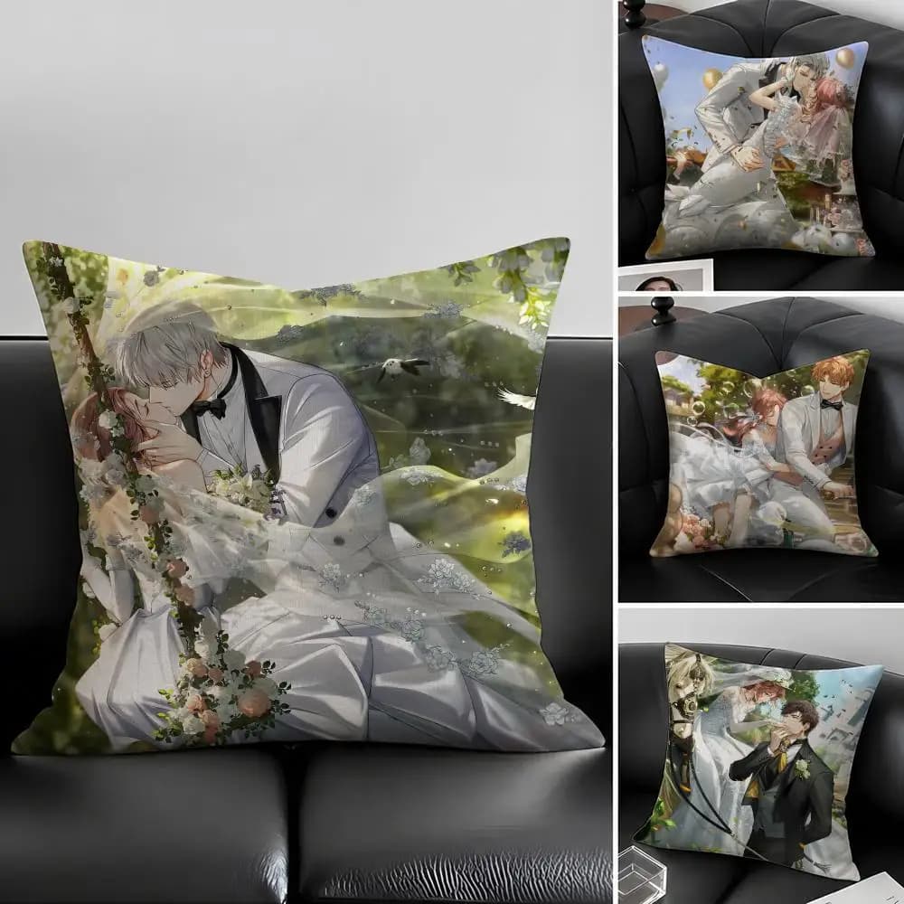 Set di fodere per cuscini in lino naturale Game L-Light A-And N-Night, decorazione tutto in uno per divano, camera da letto e sedia