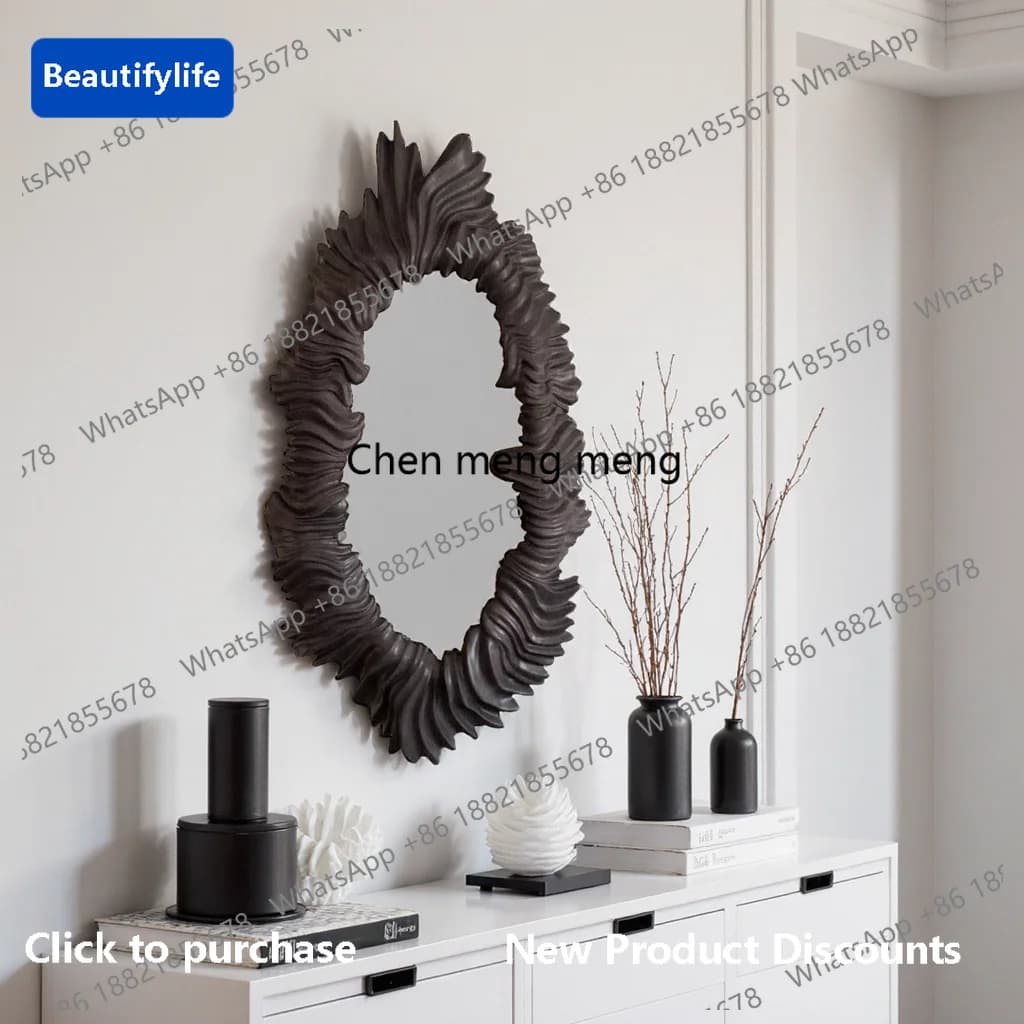 M183 Specchio da bagno creativo francese Specchio decorativo da parete per ingresso Specchio per il trucco dalla forma speciale per la casa