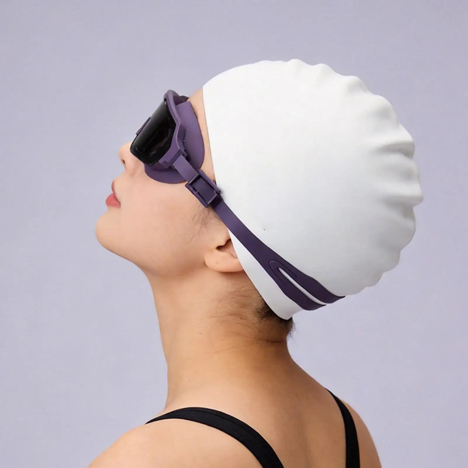 Swim Goggles Adult Anti-Fog Large Frame Adult Snorkel Goggles for Beginners Women Swimmers Professionals Athletes Open Vacation