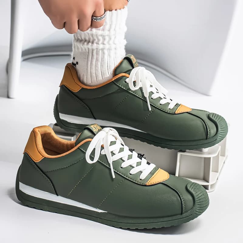 New Men's Casual Shoes in Low Heel Leather 2026, Sport Shoes Korean Style, Anti-slip Running Shoes Resistent for Outerwear