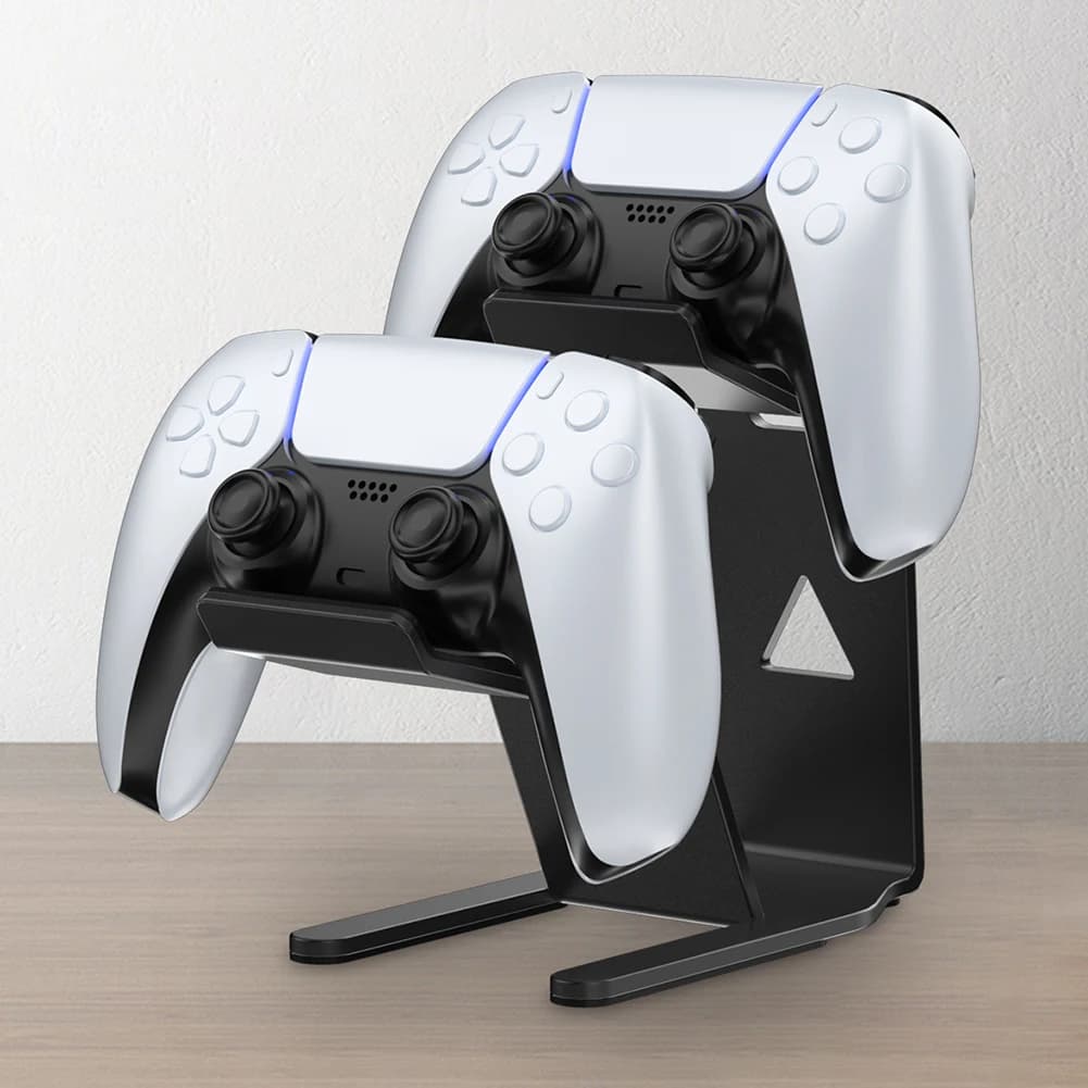 Espositore per controller Supporto da tavolo salvaspazio Supporto per controller di gioco doppio per accessori di gioco Switch/PS5/PS4/Xbox