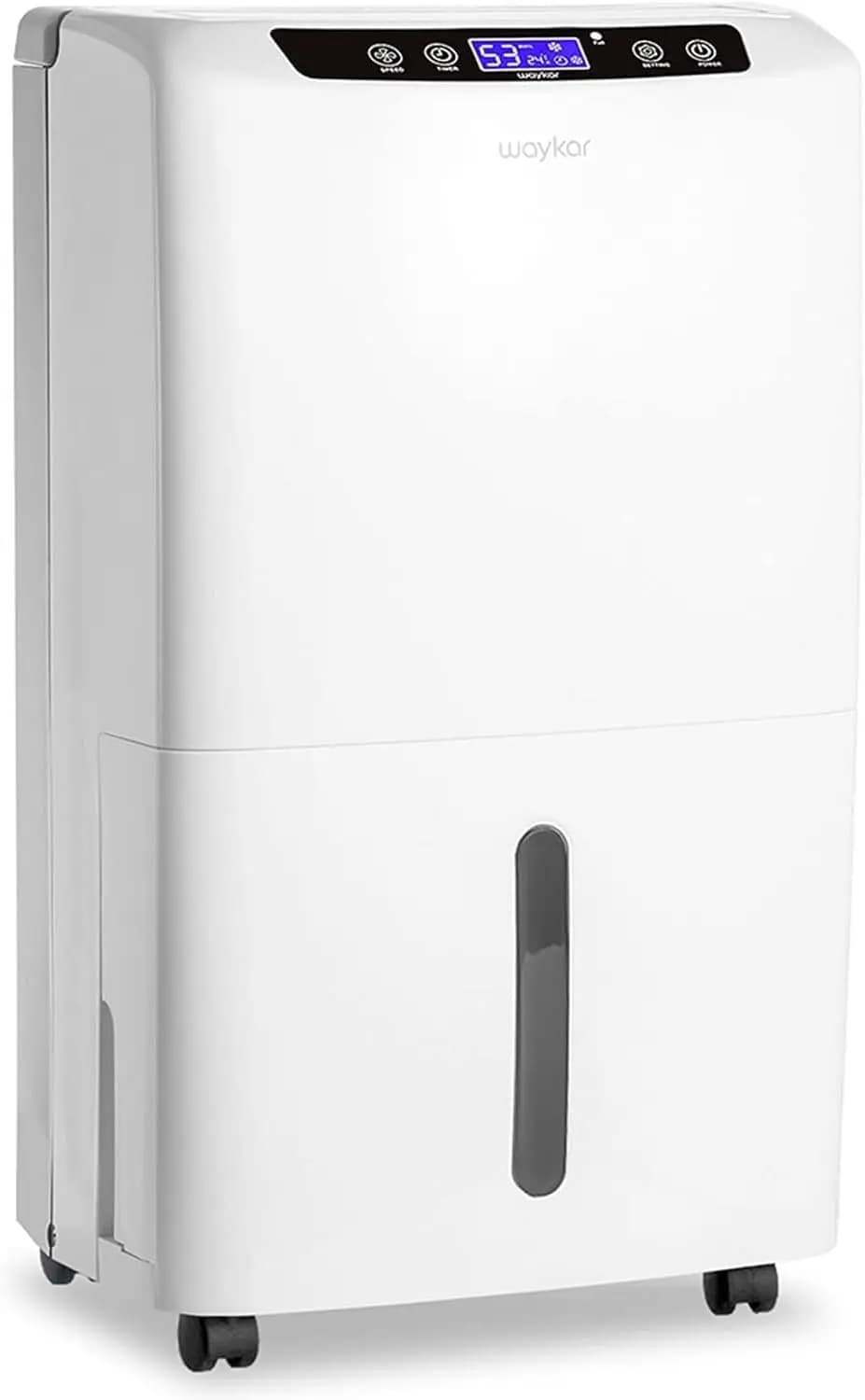 2000 mq. Deumidificatore Ft. Energy Star per Seminterrato, Compressore Intelligente da 34 Pinte con Tubo di Scarico e Serbatoio d'Acqua