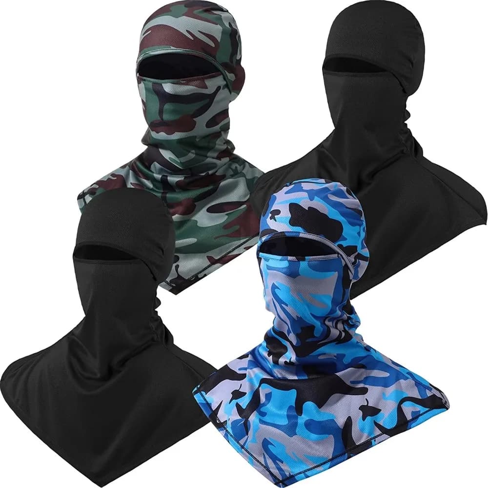 Protezione solare/UV copricollo snowboard ciclismo casco pesca uomo donna Mesh Face Cover passamontagna escursionismo sciarpe maschera per il viso