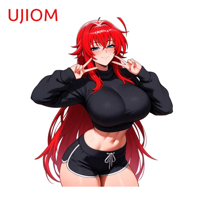 UJIOM Rias Gremory Alluring Waifu Wall Sticker Premium Amusing Design Sunscreen Vinyl Decal Unique Game Room Decor Accessories