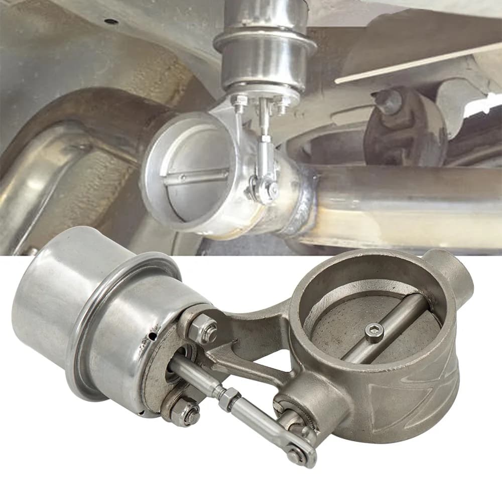 Universal 2/2.36/2.5/2.75/3.0inch Titanium Alloy Vacuum Activated Exhaust Valve Cutout / Dump Close Style Pressure About 1 BAR