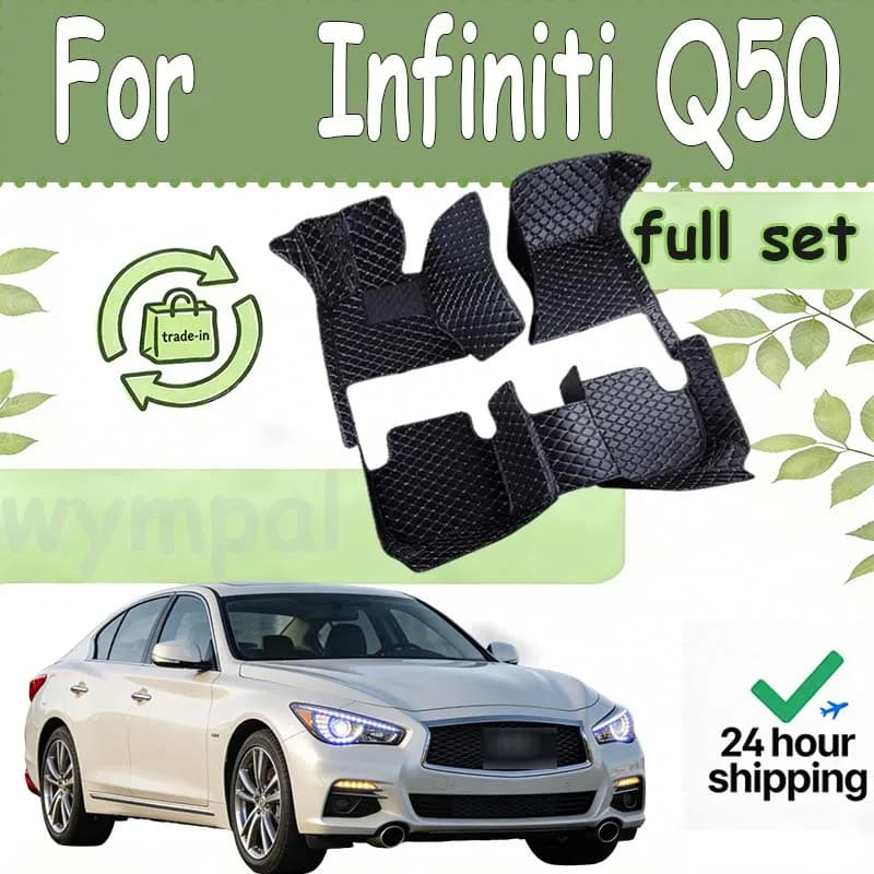 Car Mats for Infiniti Q50 2014 2015 custom accessories carpets waterproof foot pads for automatic protection pedals