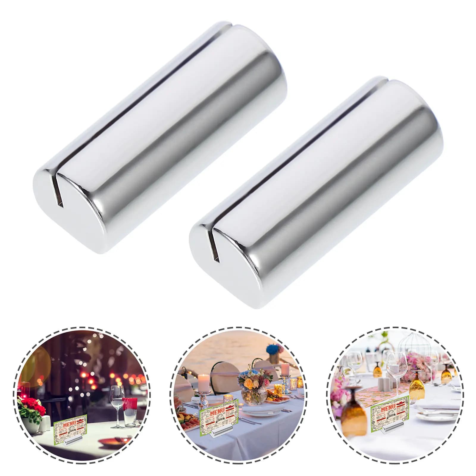 2 Pezzi Porta Prezzi in Metallo, Clip per Etichette Robuste, Espositore per Cartelli per Ufficio, Fiere, Ristoranti, Menu Alimentari