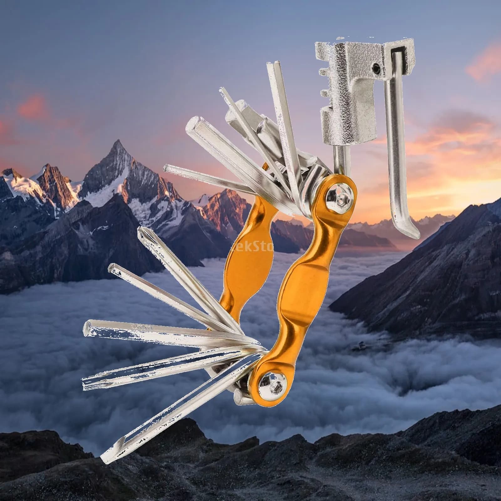 Bicycle Tools Kit for Aluminum Alloy, Multifunction Key Set for Bicycle Maintenance and Road Accessories