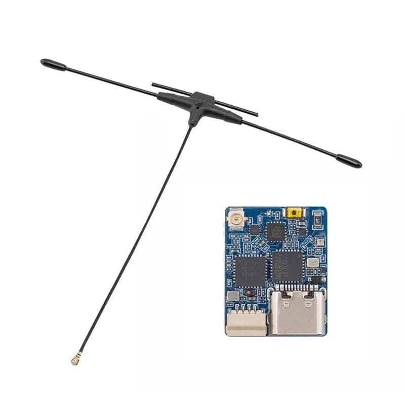 For BAYCK UR100 ELRS Receiver 2.4G/900M Dual Band Expresslrs RX For FPV Drone With 120Mm T Type Antenna