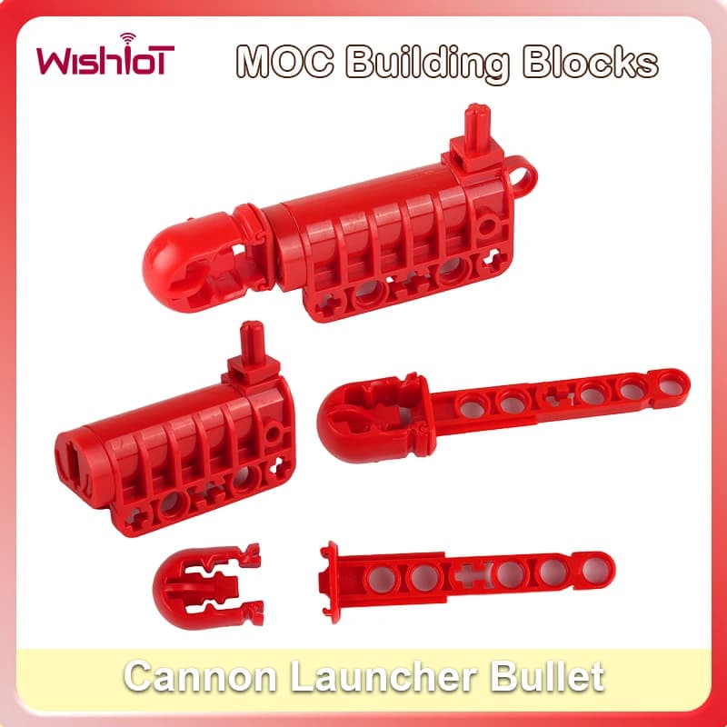 Cannone Lanciatore Proiettile Building Blocks Set MOC Parti tecniche Giochi di tiro Freccia morbida Giocattoli modello fai da te 57028 57029c01