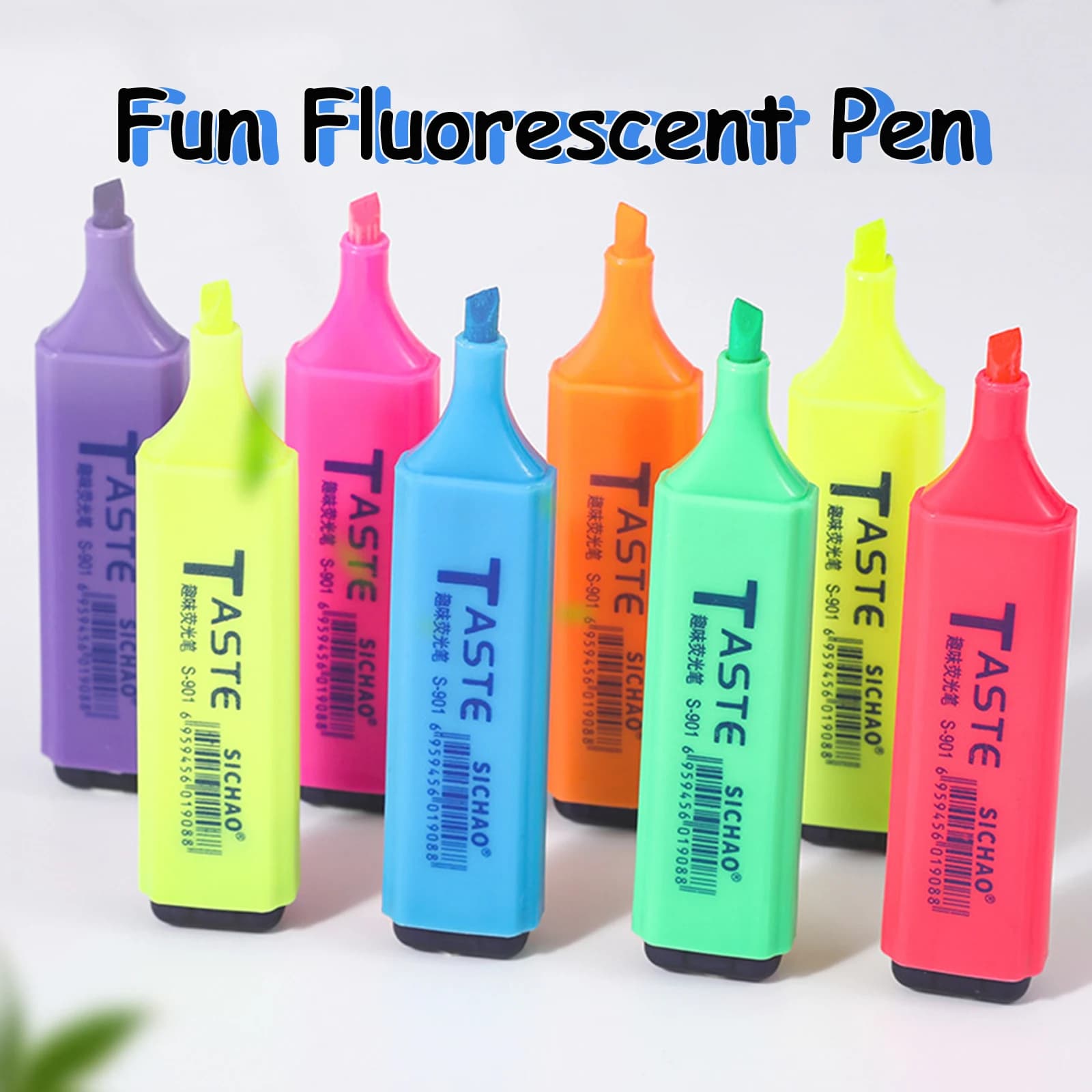Evidenziatori Divertenti con Punte Oblique, Disponibili in 4, 6 e 8 Colori, Adatti per Marcatura in Classe, Quaderni da Ufficio, Disegno e Schizzi Colori Fluorescenti di Alta Qualità, Flusso d'Inchiostro Fluido e Senza Sbavature, Ideali come Cancelleria Pratica per l'Apprendimento Efficiente e Progetti Creativi.