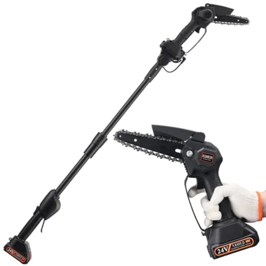 Chain Saw 2-in-1 Wireless with Auction, Mini Electric Chain Saw Manual and Potting Shears