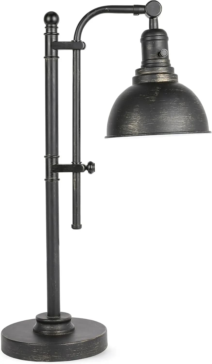 Adjustable Bronze Desk Lamp, Vintage Industrial Style, Height 25-29 Inches, ETL Certified Work Light for Home and Office