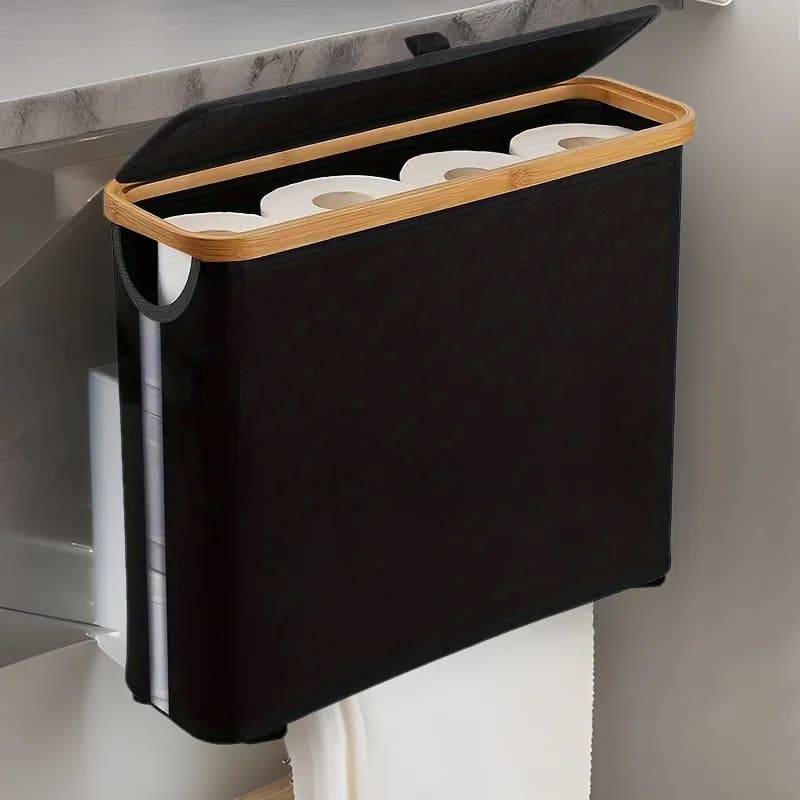 Cesto Porta Carta Igienica, Cesto per Bucato, Organizzatore Giocattoli, Contenitore Porta Carta, Cesto Pieghevole per Bagno