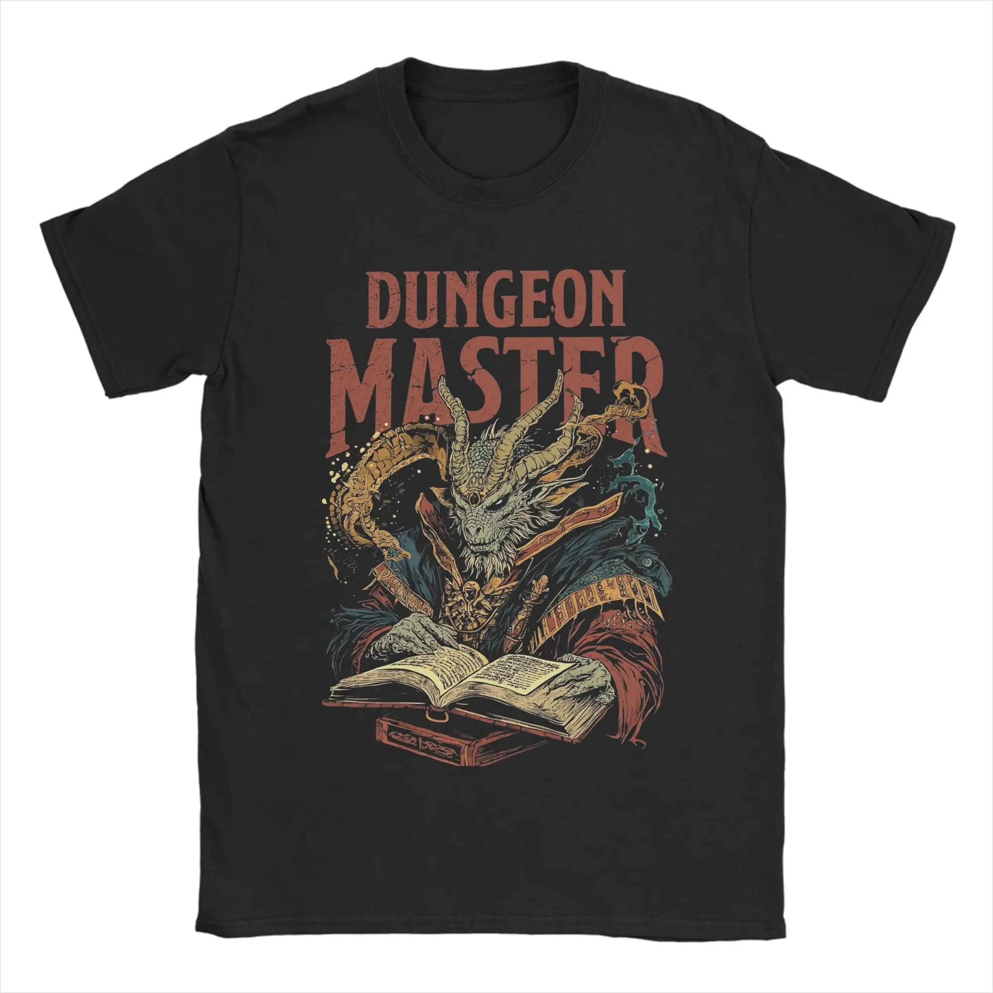 2026 Estate Uomo Dungeon Dragon DnD Master T-shirt Vestiti di cotone Retro Girocollo T-shirt T-shirt oversize Street Wear Y2K