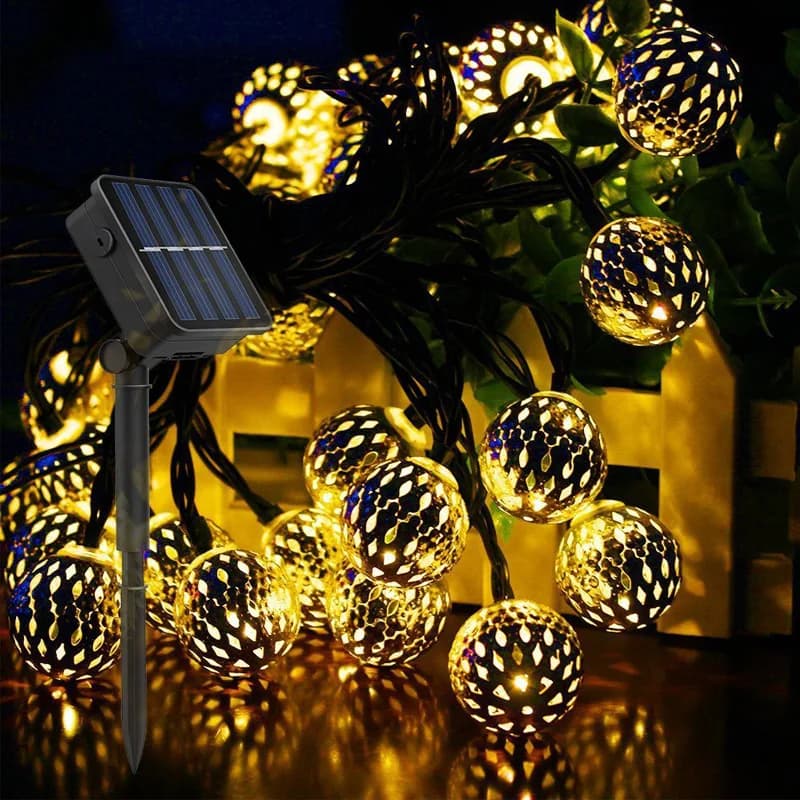 20/30 Lampada Solare A Led Esterna Impermeabile Festone Luce Fata Giardino Balcone Decorazioni Tring Natale Per La Casa di Paese Lampadina